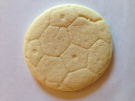 Baked cookie made with press