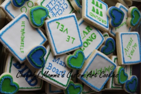 Word Puzzle Cookie 3 by Cheerful Momma's Custom Art Cookies