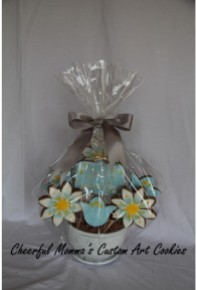 Mother's Day Wrapped Cookie Bouquet by CheerfulMomma's Custom Art Cookies