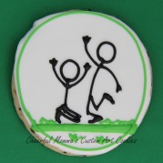 Cheering Soccer Player Stick Figures